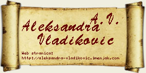 Aleksandra Vladiković vizit kartica
